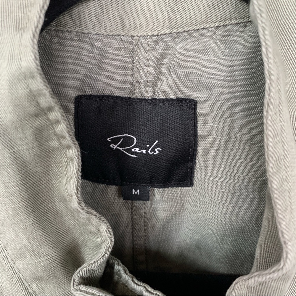 Rails Collin’s Military Jacket In Sage Size M - image 2
